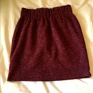 Anthropologie burgundy purple high-waisted skirt